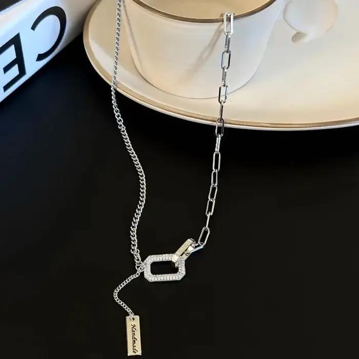 Collier à pampilles 2026 Nouveauté Micro-incrusté, design long et assemblé, texture luxueuse, mode féminine, pour tous les jours et les fêtes, cadeaux raffinés