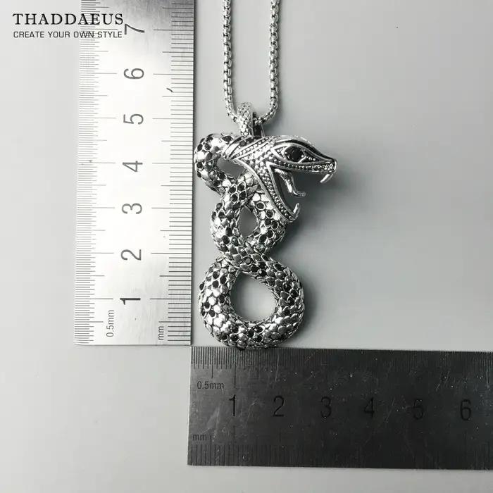 Collier en argent sterling 925 plaqué rhodium style punk avec pendentif animal de compagnie pour homme et femme occasions spéciales