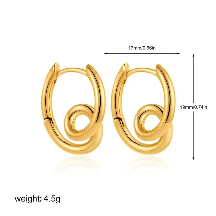 Boucles d'oreilles vortex exquises pour femmes