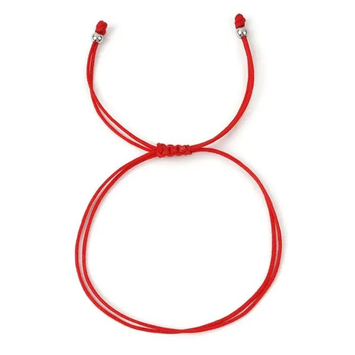 Bracelet en corde rouge et chaîne porte-bonheur de guérison faite à la main style boho minimaliste pour femmes et hommes occasion festival