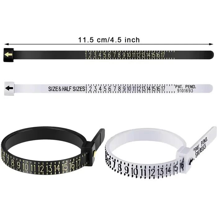 Outils de mesure de taille de bague en plastique pour personnalisation de bijoux pour hommes et femmes usages spéciaux et cadeaux d'anniversaire alliance bague de demande bijoux occasions spéciales