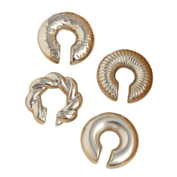 Boucles d'oreilles en acrylique simples en forme de C