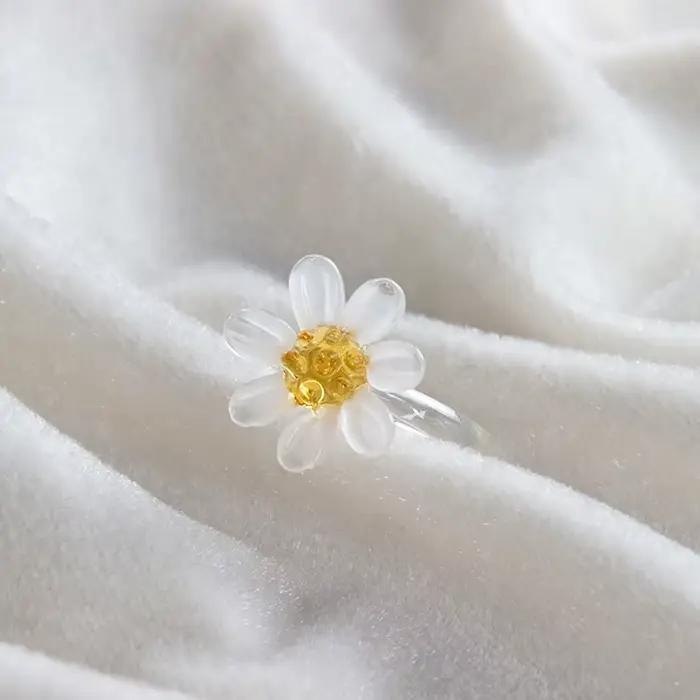 Bague en verre émaillé fait à la main pour femmes