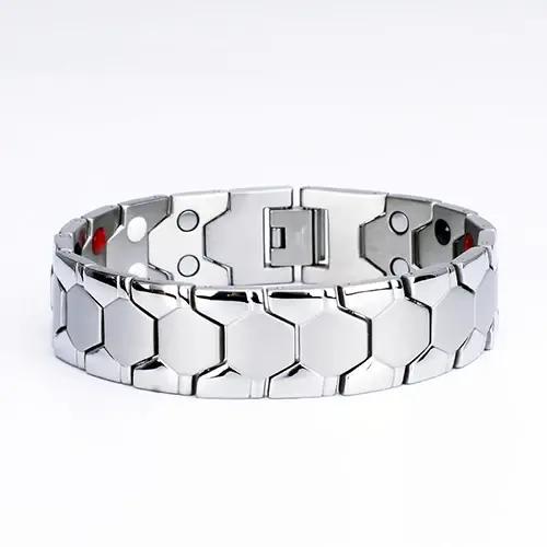 Oktrendy – Bracelet magnétique en acier inoxydable pour hommes, Simple, noir, pour l'arthrite, soins de santé, bijoux cadeaux, nouveau Style