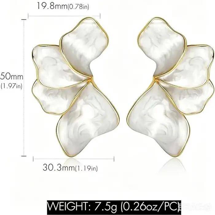 Boucles d'oreilles fleuries en or 18 carats pour femme