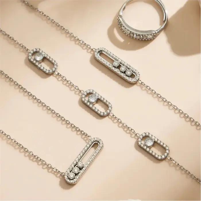 Ensemble de bijoux 3-en-1 pour femme : collier