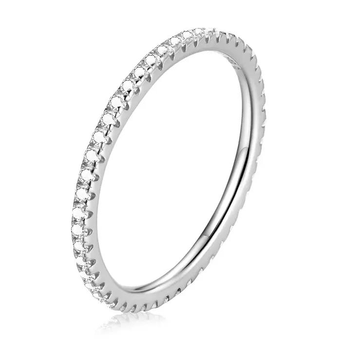 Bague en argent sterling 925 sertie de zircon multicolore mignonne et romantique pour femmes occasions spéciales mariage anniversaire noël