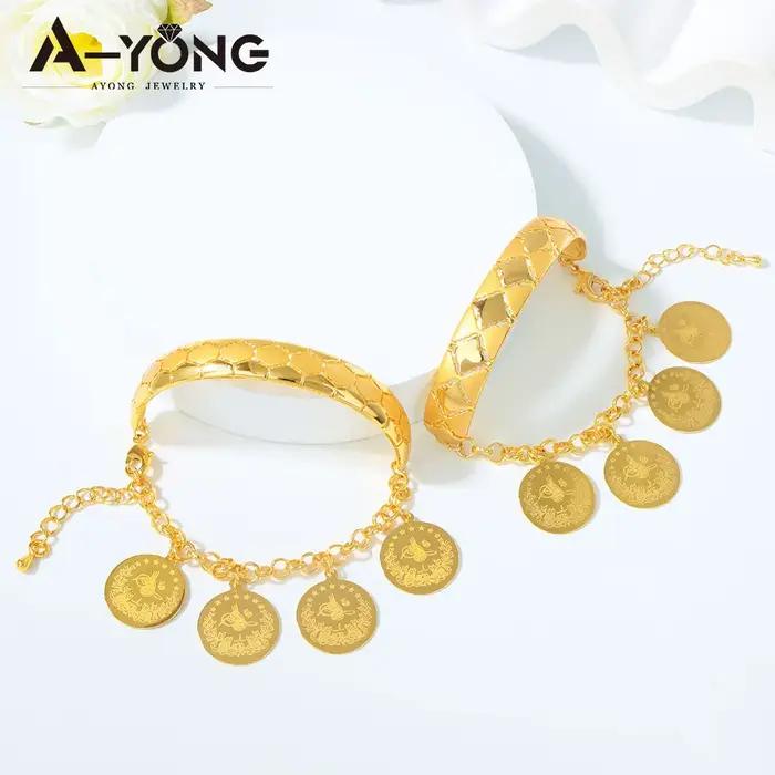 Bracelet à breloques en pièces de monnaie de mode de dubaï