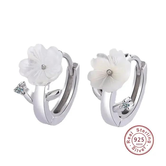 Petites boucles d'oreilles créoles en argent 925 pour filles et femmes
