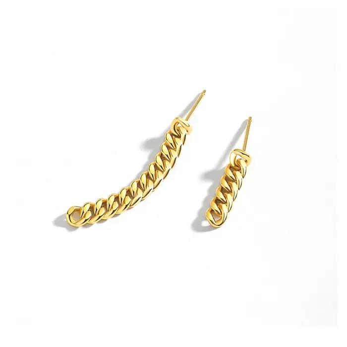 Boucles d'oreilles en argent sterling 925 asymétriques personnalisées pour femmes occasions spéciales engagement mariage cadeau