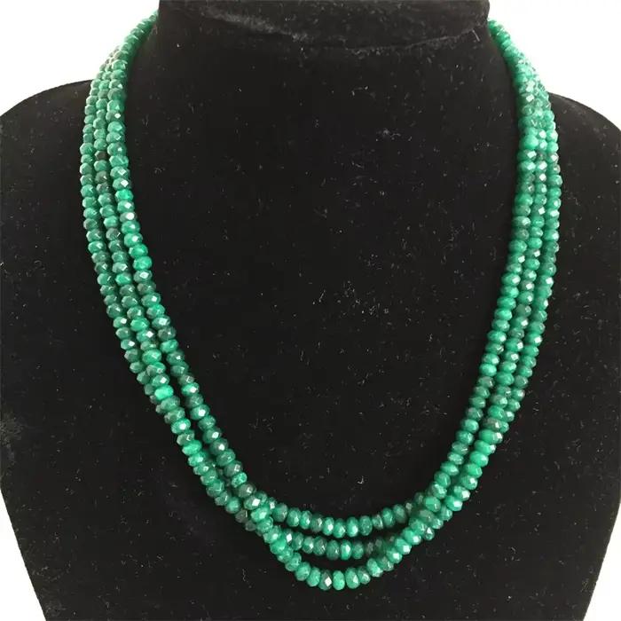 Collier de luxe en pierre naturelle, 3 brins, chaîne réglable multicouche, collier ras du cou, cadea