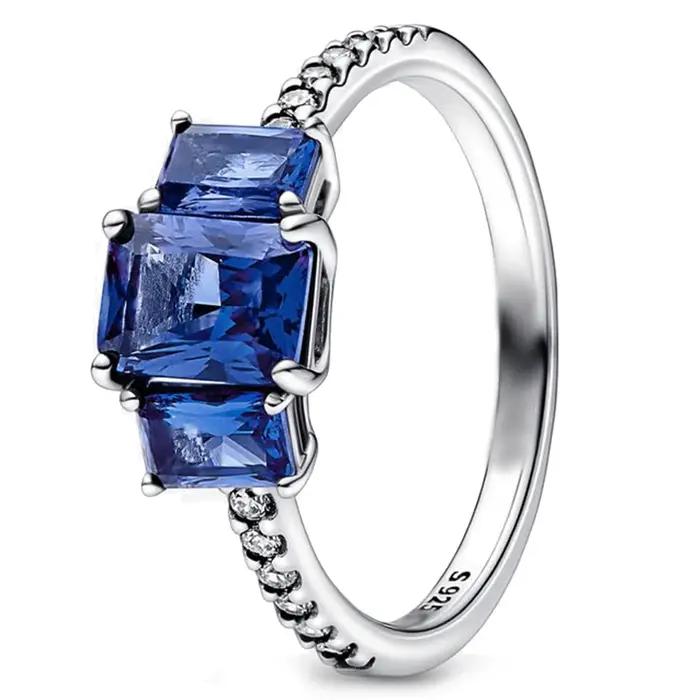 Bague minimaliste de luxe en argent sterling S925