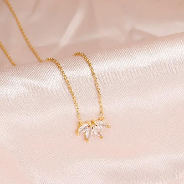 Collier Simple en acier inoxydable pour femmes