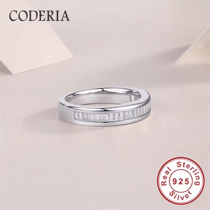 Bague en argent sterling 925 sertie de moissanite couleur D pour femmes, élégante et certifiée Gra pour occasions spéciales et cadeaux de prestige