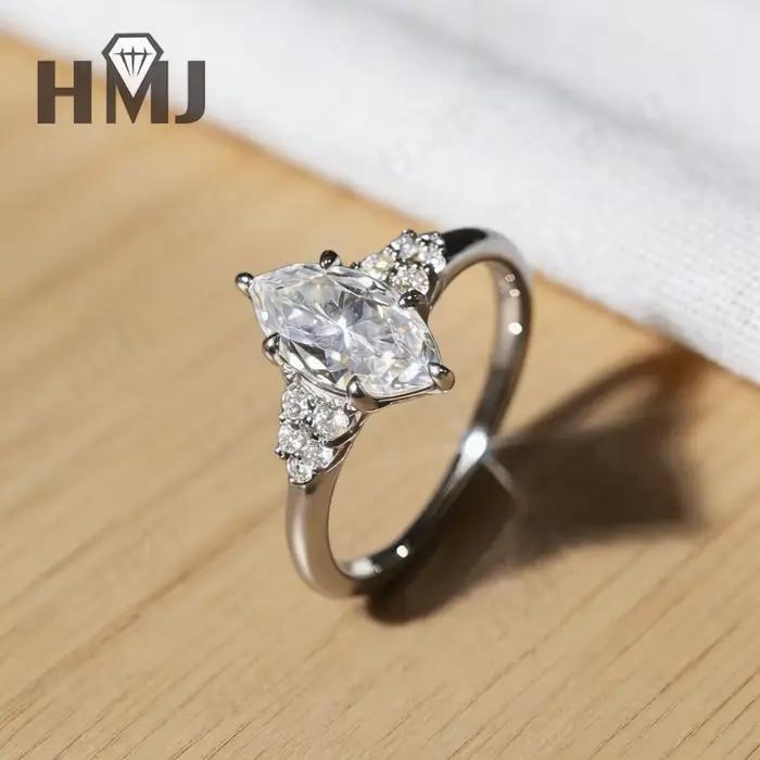 Bague Marquise 1, 5 carat en Moissanite