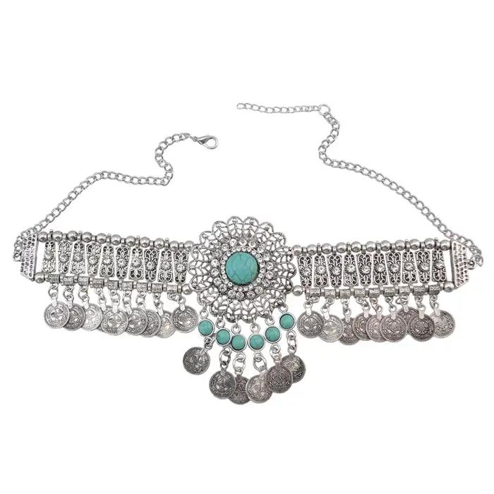 Collier Gypsy Boho en pierres précieuses et semi-précieuses style bohème indien pour femmes occasions spéciales anniversaires mariages et cadeaux d'anniversaire