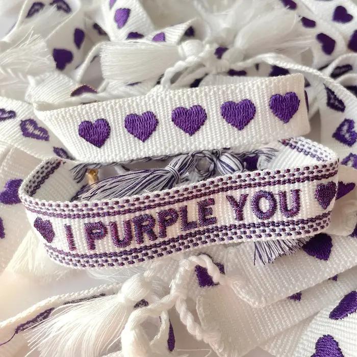Bracelet tissé réglable avec coeurs et lettrage | Journée du printemps | Garçon avec Luv | FAKE LOVE Cadeau pour les
