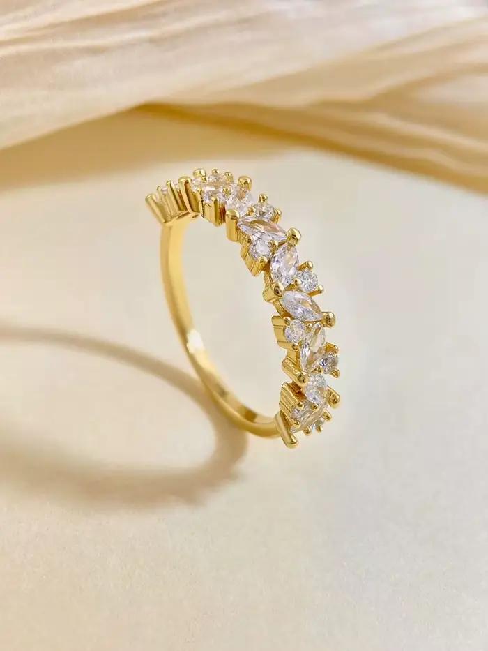 Bague brillante en argent Sterling 925 pour femmes