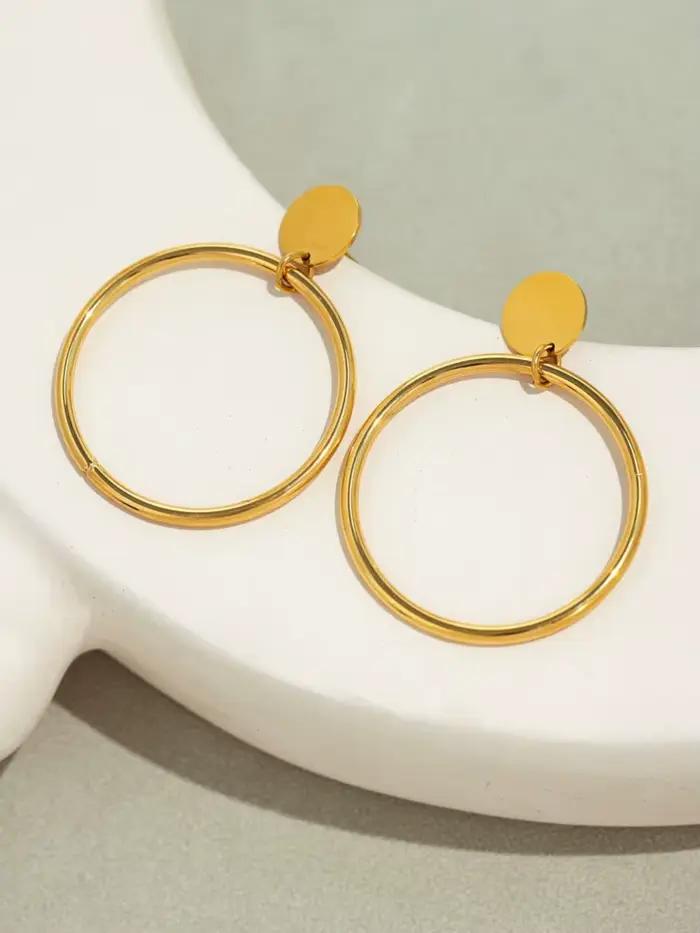 Boucles d'oreilles pendantes en acier inoxydable pour femmes