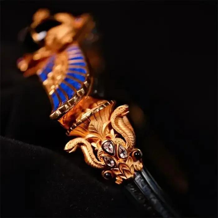 Bracelet manchette ouverte rétro haut de gamme unique