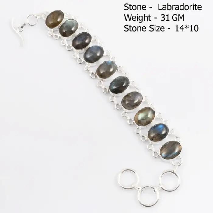 Bracelet en labradorite véritable, bijoux pour femmes, cadeau