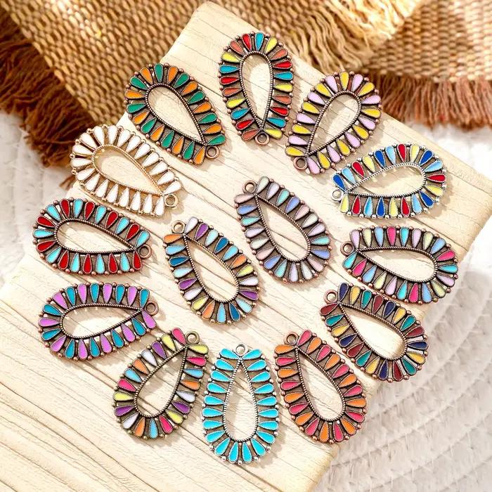 Nouveautés 2026 : Pendentifs fer à cheval émaillés style Bohème pour femmes, breloques pour boucles d'oreilles, colliers et accessoires de bijouterie DIY