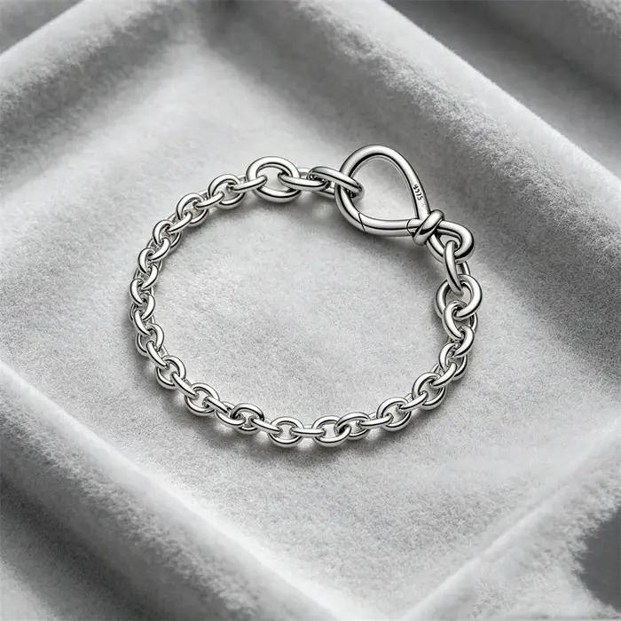 Bracelet Original Me en Argent Sterling 925 avec Perles Rondes pour Femme – Bijou de Luxe Tendance