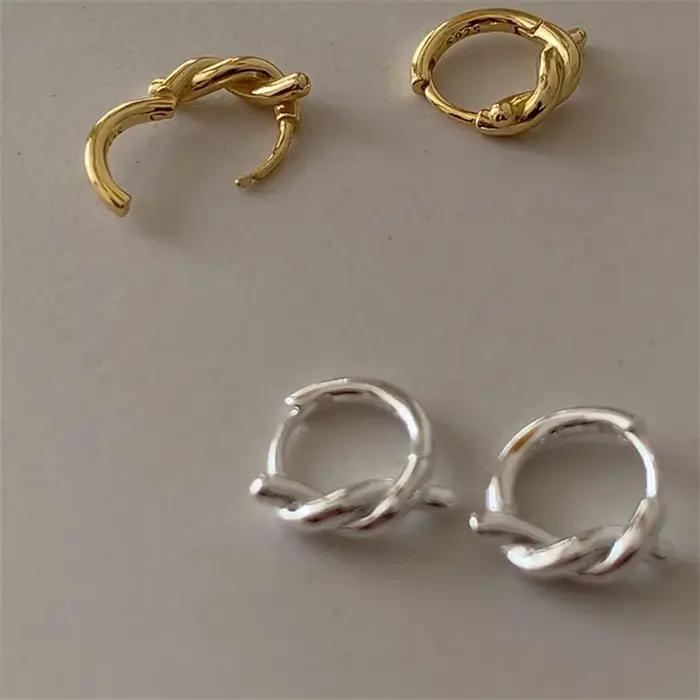 Boucles d'oreilles circulaires en argent Sterling S925 pour femmes