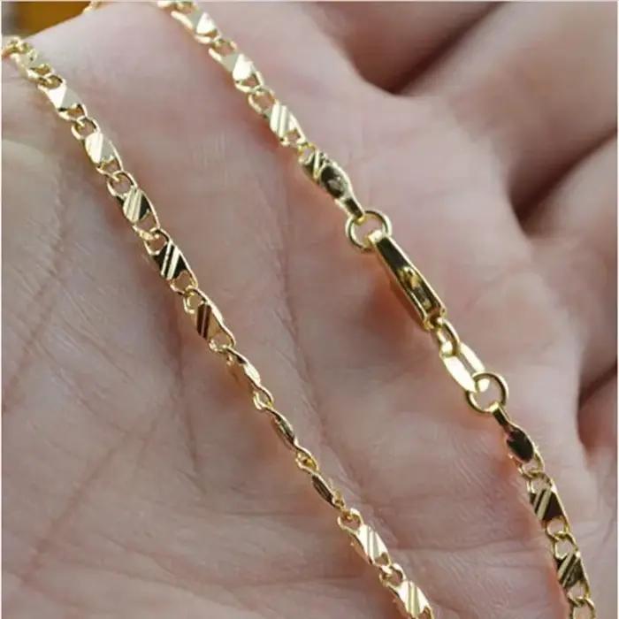 Collier en or 18 carats style classique pour femmes et hommes bijou certifié NGDTC occasions spéciales soirée gala mariage