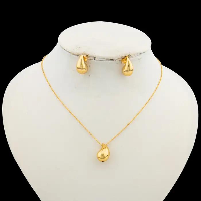 Ensemble de bijoux en or italien pour femmes
