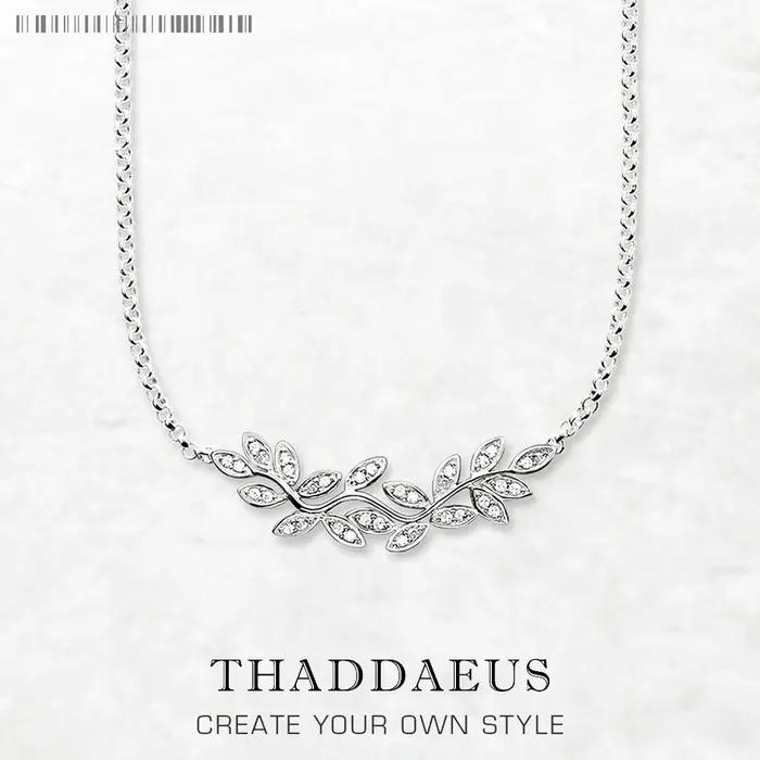 Collier feuilles vrilles, nouvelle chaîne à maillons, bijoux fins européens en argent sterling 925,