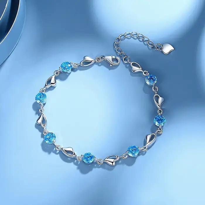 Bracelet d'amour de luxe en argent Sterling S925
