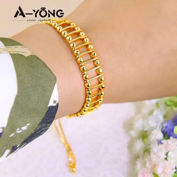 JODubai-Bracelet Plaqué Or Arabe 21K pour Femme
