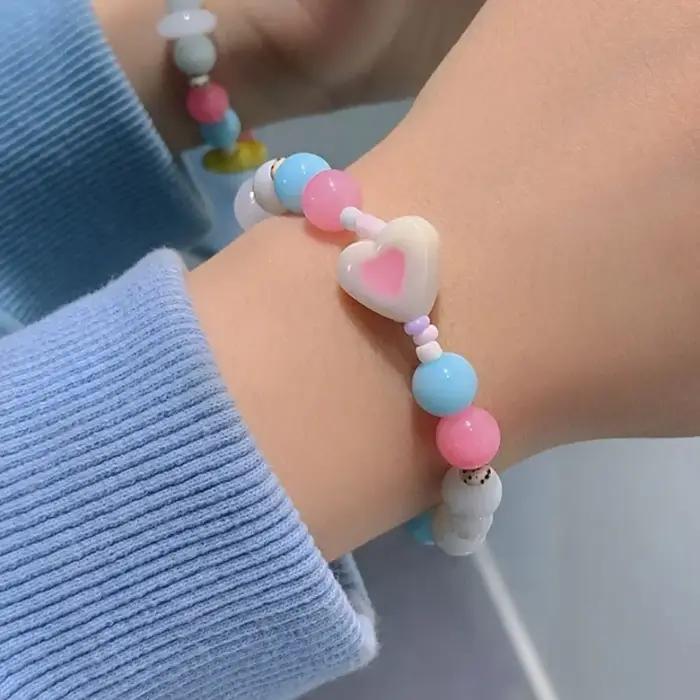 Bracelet mignon en forme de cœur et d'étoile pour femme
