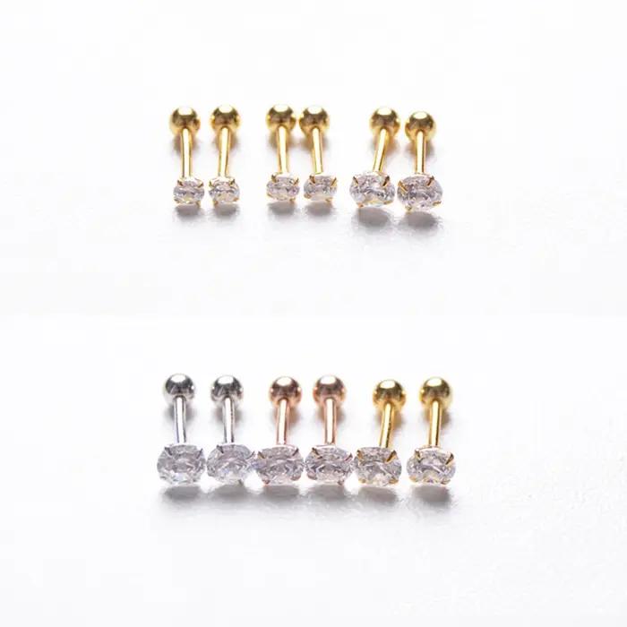 Boucle d'oreille en argent regardé 925 pour filles