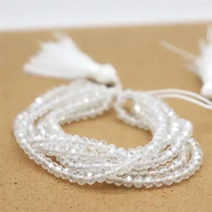 ALIYA – Bracelet de perles de cristal colorées pour femmes, multi-brins, bijoux à la mode, pompon, f