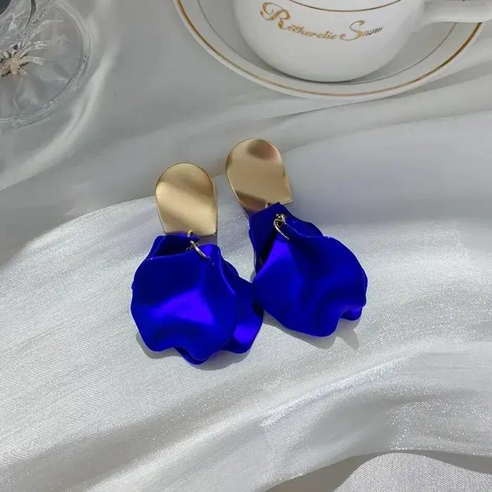 Boucles d'oreilles élégantes multicolores à fleurs pour femme