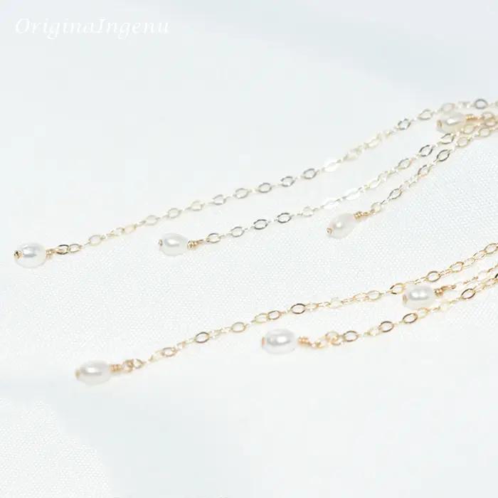 Boucles d'oreilles en perles d'eau douce naturelles or 14K bijoux vintage boho pour femmes occasions spéciales soirée fantaisie