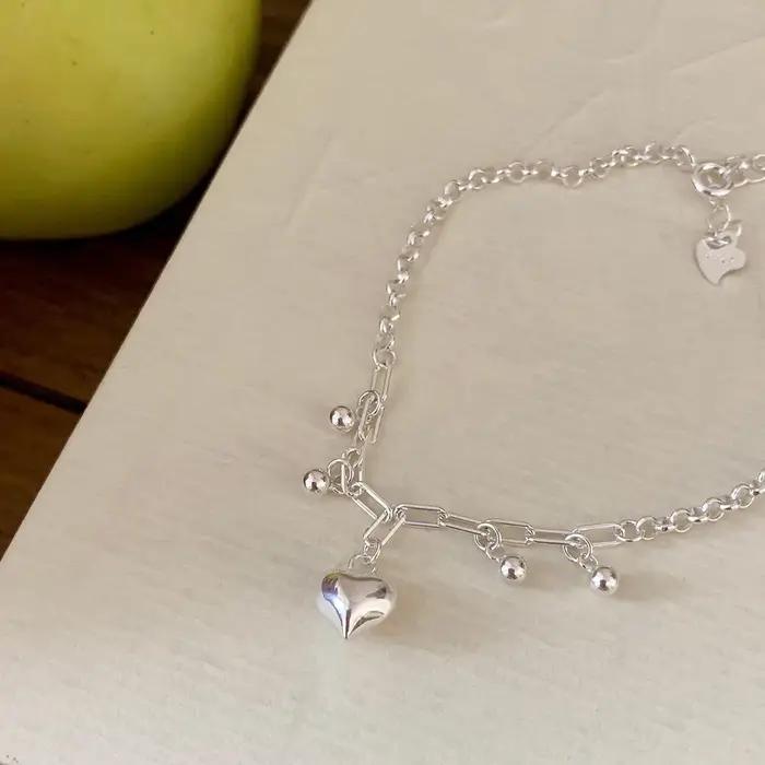 Bracelet rétro en argent Sterling 100% massif pour femmes
