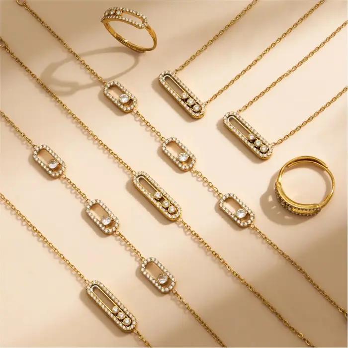 Ensemble de bijoux 3-en-1 pour femme : collier