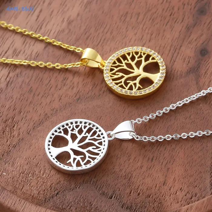 MHS.SUN – colliers avec pendentif arbre de vie en Zircon incrusté