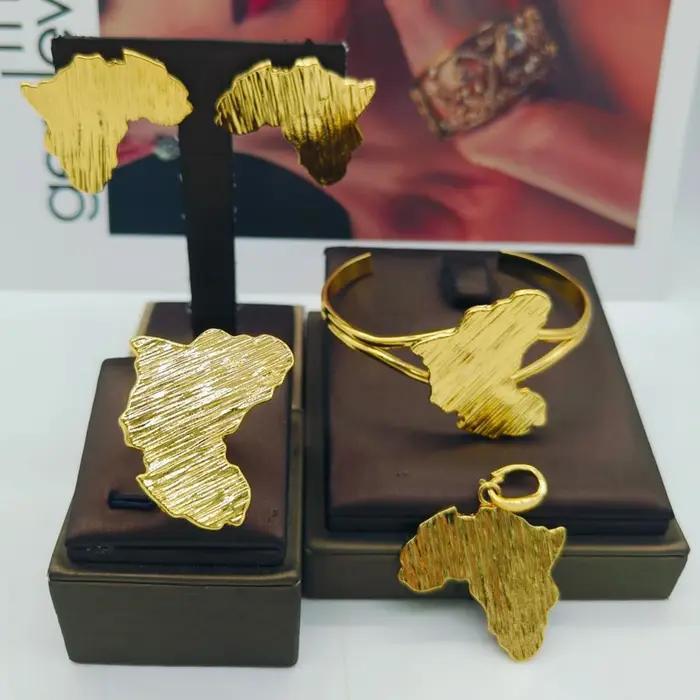 Ensemble de bijoux vintage en or 18 carats pour femmes