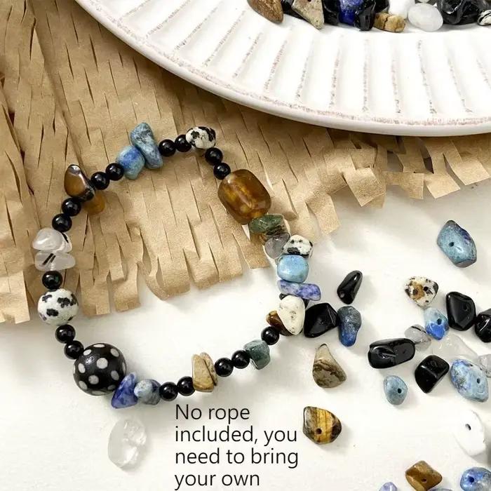 Perles en pierre naturelle de Dalmatien, perles en vrac, fabrication artisanale de bracelets, colliers, accessoires de bijouterie, fournitures d'artisanat