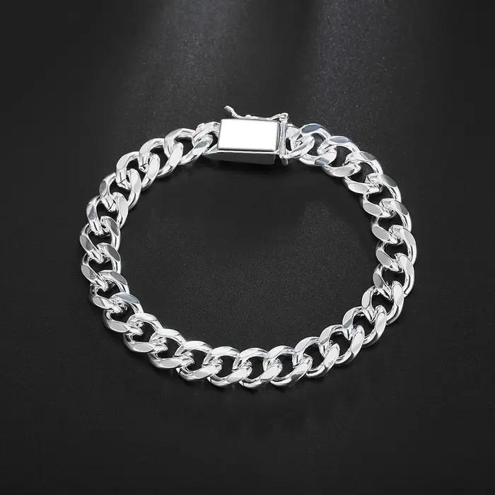 Bracelets en argent regardé 925 pour hommes et femmes