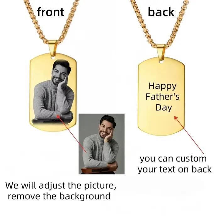 Collier Photo personnalisé avec Photo gravée au Laser