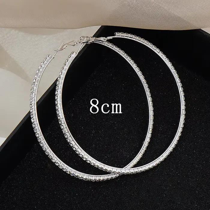 Boucles d'Oreilles Créoles Exquises en Or Jaune Clair Grande Taille pour Femmes Occasions Spéciales Style Vendange Élégantes à Offrir