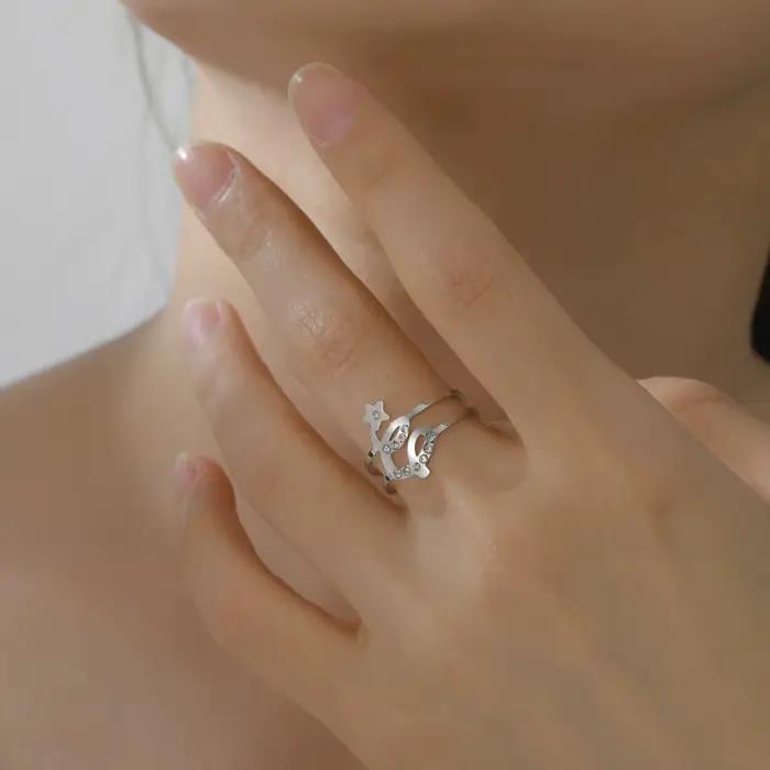 COOLTIME – bague arbre de noël pour femmes, en acier inoxydable, ouverte, cadeau d'anniversaire, bijoux, vente en gros, nouveau