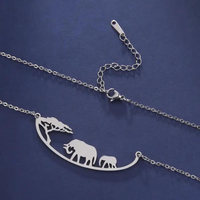 Unift JOAfrica-Collier en Acier Inoxydable pour Femme