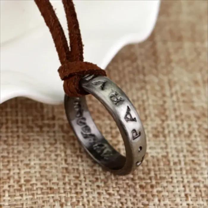 Film jeu UNCHARTED 4 collier NATHAN DRAKE COSPLAY bague CODE cuir VINTAGE gravure pendentif colliers pour homme bijoux accessoires
