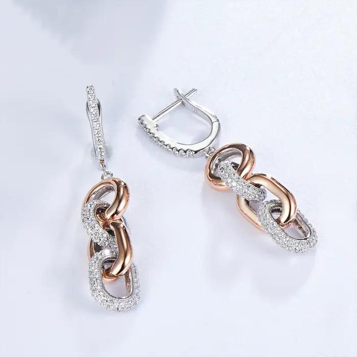 Boucles d'oreilles en argent sterling 925 serties de zirconium noir pour femmes style hiphop rock occasions spéciales